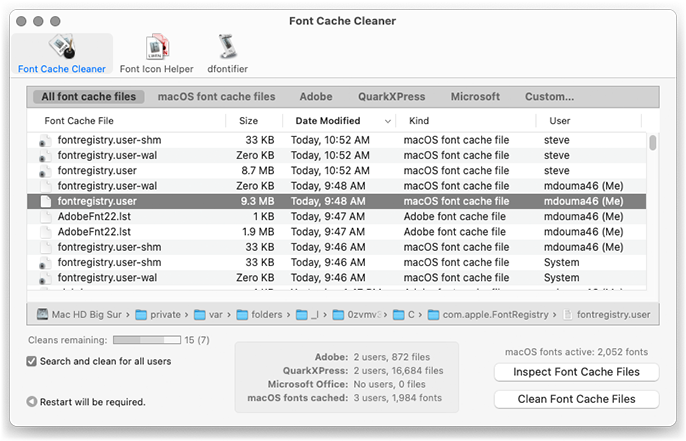 Font Cache Cleaner
