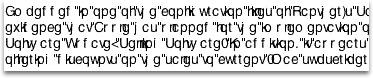 An example of garbled text