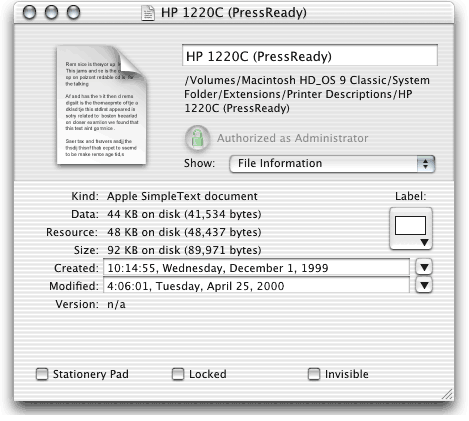 The HP 1220C PostScript Printer Description (PPD) file