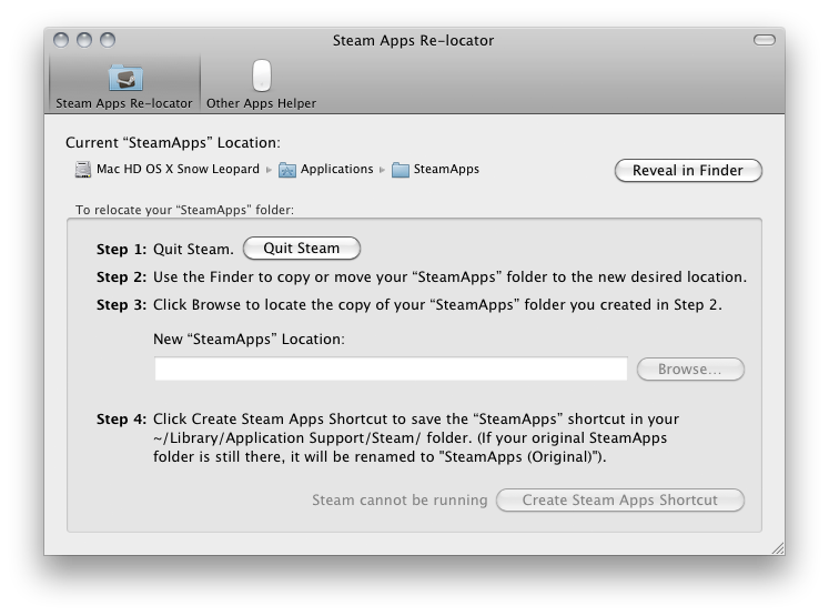 Steam Apps Re-locator